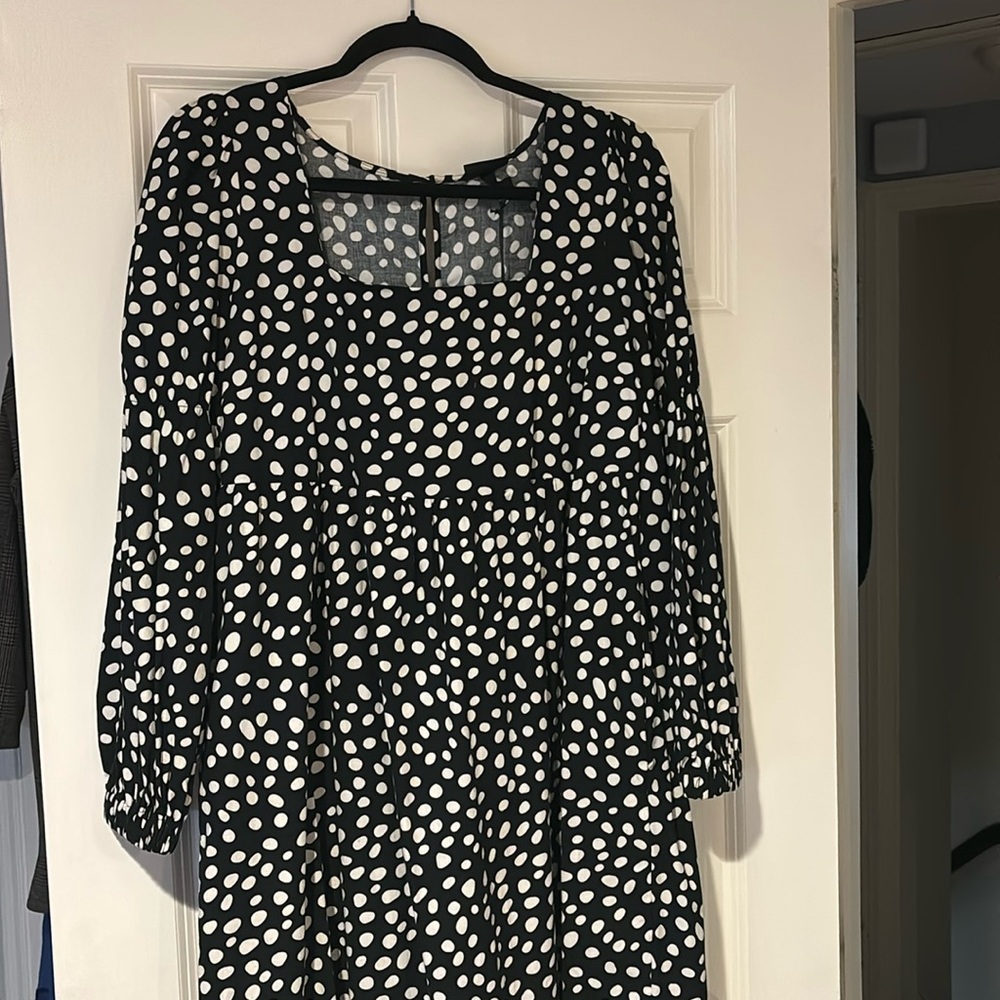 Black with white dot dress